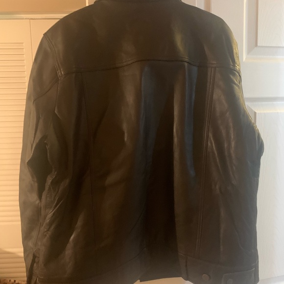 STOREJEES MENS TRUCKER LEATHER JACKET. - Picture 5 of 6
